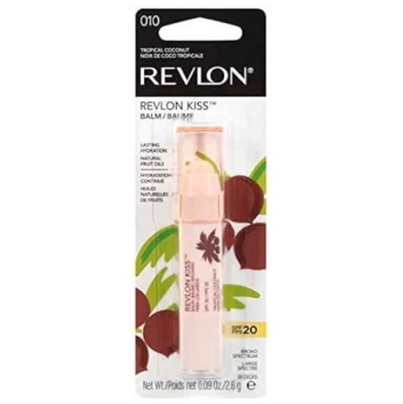 New Revlon Lip Balm Kiss Tinted Lip Balm Lasting Hydration (Tropical Coconut) - Picture 2 of 3